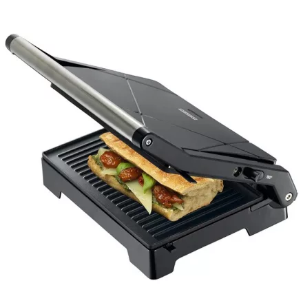 MELISSA Panini grillsütő 1000 W fekete, tapadásmentes bevonat és túlmelegedés elleni védelem