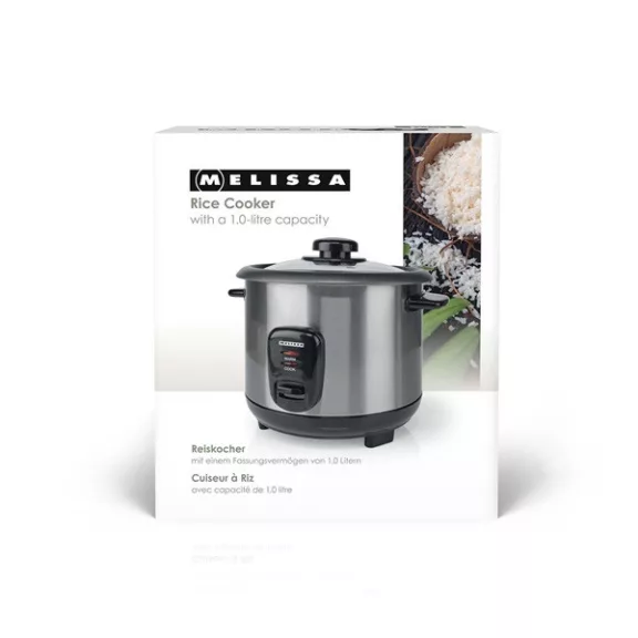 MELISSA rizsfőző, 1 l | 400 W | Tapadásmentes bevonat | Kivehető tál | Párolókosár | Melegen tartó funkció MELISSA rizsfőző, 1 l | 400 W | Tapadásmentes bevonat | Kivehető tál | Párolókosár | Melegen tartó funkció