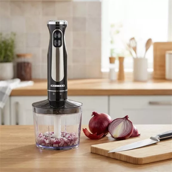 MELISSA botmixer készlet, 600 W | 2 sebességfokozat | Változtatható sebességbeállítás | Mini aprító | Habverő | Turmix