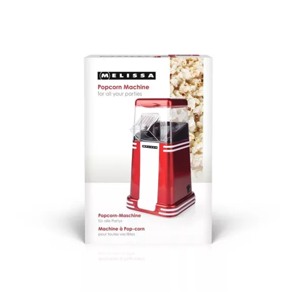 MELISSA pattogatott kukorica (popcorn) készítő, 1200W, elkészítési idő 2-4 perc, forró levegő, piros/fehér MELISSA pattogatott kukorica (popcorn) készítő, 1200W, elkészítési idő 2-4 perc, forró levegő, piros/fehér