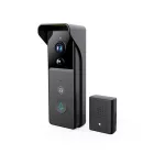 Nedis WIFICDP21BK WIFI videó kapucsengő (kapu telefon), 3MP Full HD 1296p, felhőtárhely / microSD foglalat, akkumulátor