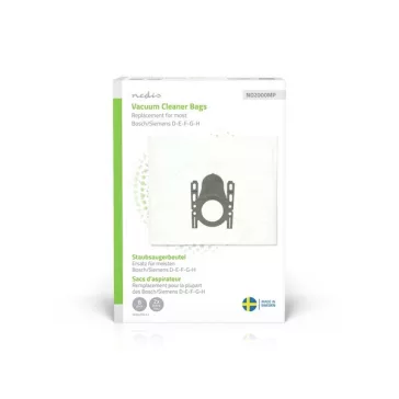   Nedis DUBG700-8.2 porzsák, Bosch / Siemens, D - E - F - G - H sorozat, 8db porzsák + 2db mikroszűrő