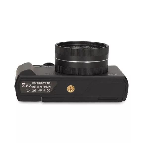 Nedis PCAM2530BK vlogger digitális fényképezőgép / kamera, kihajtható képernyő, 75 MPixel, 5K@15fps, 16 MPixeles CMOS Nedis PCAM2530BK vlogger digitális fényképezőgép / kamera, kihajtható képernyő, 75 MPixel, 5K@15fps, 16 MPixeles CMOS