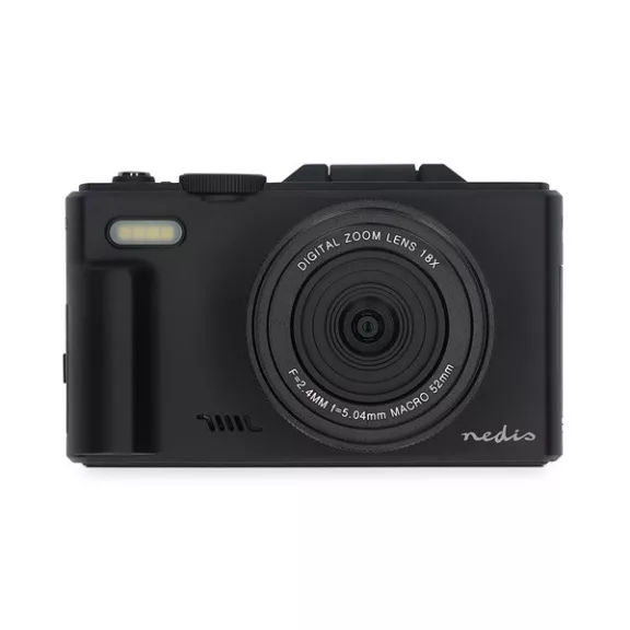 Nedis PCAM2530BK vlogger digitális fényképezőgép / kamera, kihajtható képernyő, 75 MPixel, 5K@15fps, 16 MPixeles CMOS Nedis PCAM2530BK vlogger digitális fényképezőgép / kamera, kihajtható képernyő, 75 MPixel, 5K@15fps, 16 MPixeles CMOS