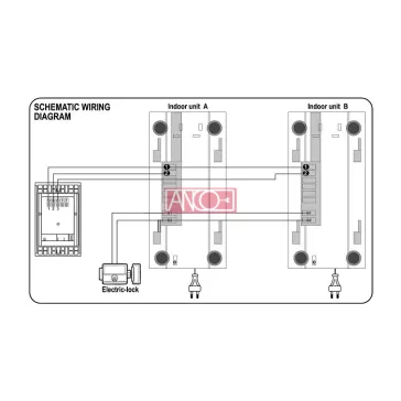 2 lakásos audio kaputelefon szett