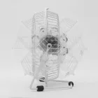 USB Mini Ventilátor, fém lapát biztonsági fém ketrecben, fehér