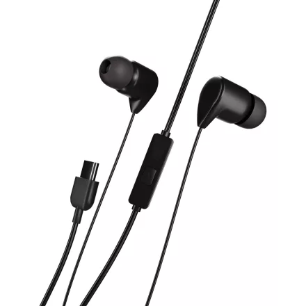 Maxell BASS13 vezetékes fülhallgató - fekete - USB-C (EB10)