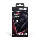 Maxell BASS13 vezetékes fülhallgató - fekete - USB-C (EB10)