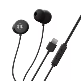 Maxell vezetékes fülhallgató - fekete - USB-C (INBAX)