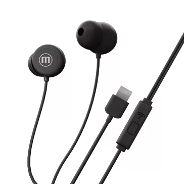 Maxell vezetékes fülhallgató - fekete - USB-C (INBAX)