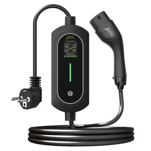Elektromos autó töltőállomás táskával - EVSE Type2 - 5 m - max. 3,5 kW - 1 x 16A - 110-240V AC Elektromos autó töltőállomás táskával - EVSE Type2 - 5 m - max. 3,5 kW - 1 x 16A - 110-240V AC