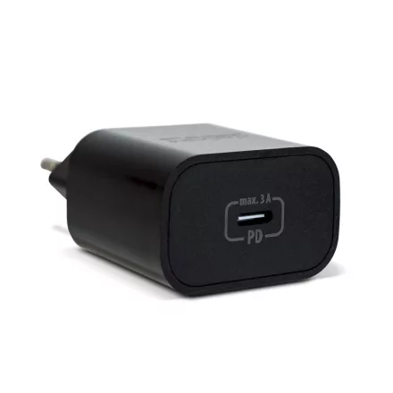 Adapter - Type-C - gyorstöltő, PD20W - fekete