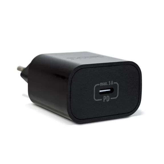 Adapter - Type-C - gyorstöltő, PD20W - fekete Adapter - Type-C - gyorstöltő, PD20W - fekete
