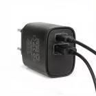 Hálózati Adapter USB + Type-C PD20W gyorstöltéssel - fekete