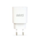 Hálózati Adapter USB + Type-C PD20W gyorstöltéssel - fehér