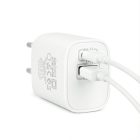 Hálózati Adapter USB + Type-C PD20W gyorstöltéssel - fehér
