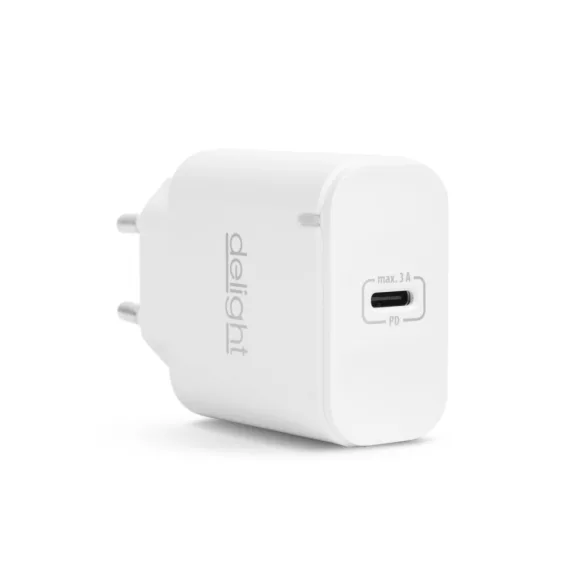 Adapter - Type-C - gyorstöltő, PD20W - fehér Adapter - Type-C - gyorstöltő, PD20W - fehér