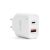 Hálózati Adapter USB + Type-C PD20W gyorstöltéssel - fehér