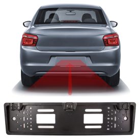   Rendszámtábla keretbe épített tolatókamera + szenzorok - 12V