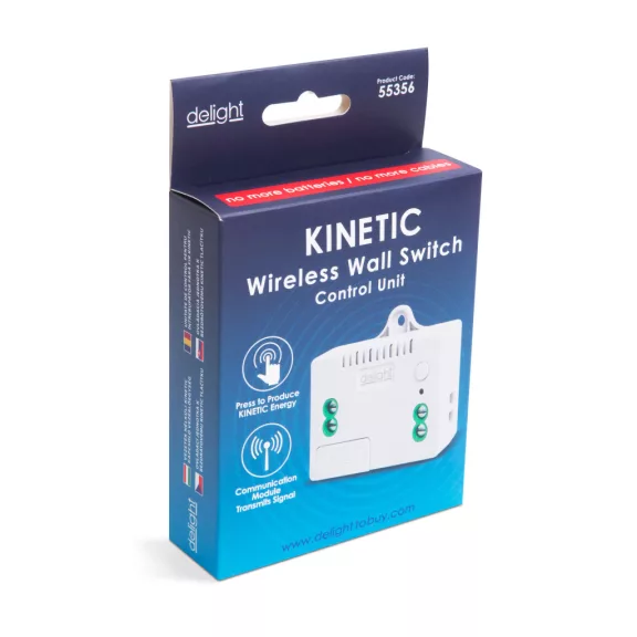 Vezeték nélküli KINETIC kapcsoló vezérlőegység - 110 - 230 V AC Vezeték nélküli KINETIC kapcsoló vezérlőegység - 110 - 230 V AC
