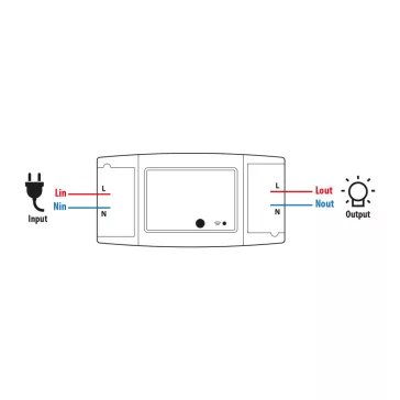   Smart Wi-Fi-s rejtett kapcsoló - 90-250V, 16A - Amazon Alexa, Google Home, IFTTT kompatibilitás
