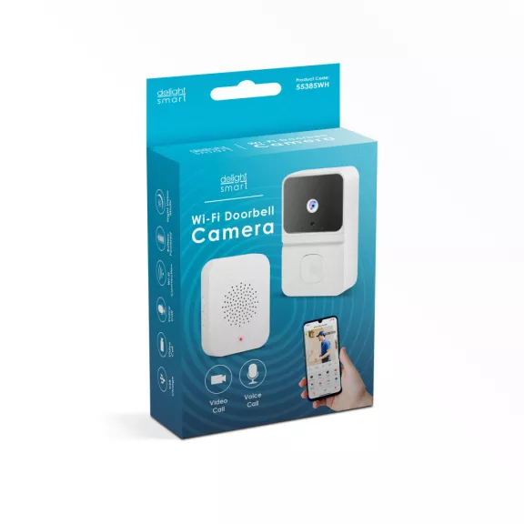 Smart videó kaputelefon szett - Wi-Fi-s, akkumulátoros - HD - fehér Smart videó kaputelefon szett - Wi-Fi-s, akkumulátoros - HD - fehér