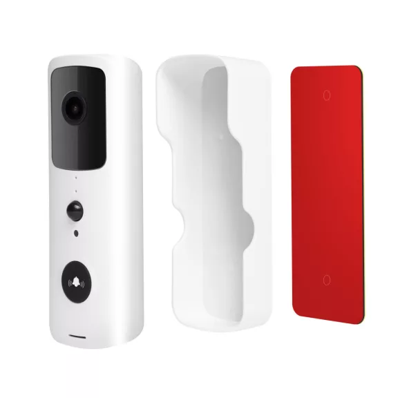 Smart Wi-Fi-s videó kaputelefon szett - akkumulátoros - MicroSD, FHD, PIR - fehér Smart Wi-Fi-s videó kaputelefon szett - akkumulátoros - MicroSD, FHD, PIR - fehér