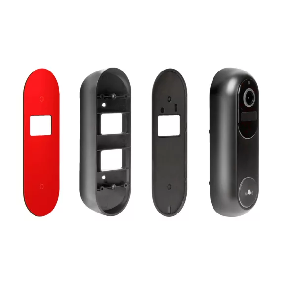 Smart Wi-Fi-s videó kaputelefon - akkumulátoros, 12V - MicroSD, FHD, PIR - fekete