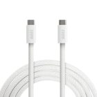 Notebook töltőkábel - adatkábel - Type-C / Type-C - fehér - 1 m - 5 A - 240 W