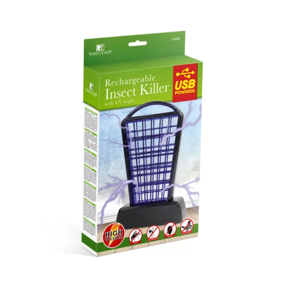 Asztali  - akkumulátoros és USB-s, fekete Garden of eden. 55668