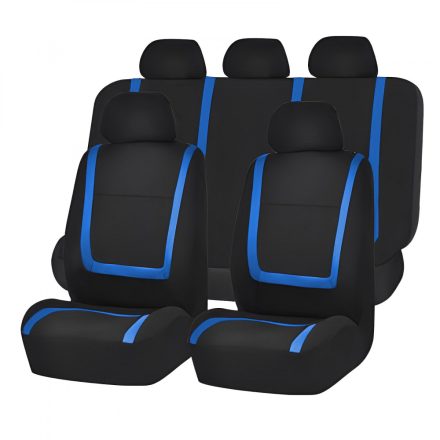 Autós üléshuzat szett - kék / fekete - 9 db-os - HSA001 55670BL