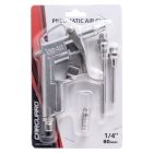 Légfúvó pisztoly - pneumatikkus - cserélhető fúvókákkal - 16/50/80 mm - 1/4"