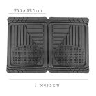 Univerzális autós gumiszőnyeg szett - 72 x 47 cm, 71 x 43,5 cm - PVC - fekete