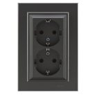 Karea 2-es földelt dugalj - 16 A; 250 V; 60Hz PI 20