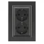 Karea 2-es földelt dugalj - 16 A; 250 V; 60Hz PI 20