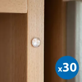   Ajtóütköző szett - öntapadós, átlátszó - 8 mm - 30 db / csomag