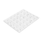 Ajtóütköző szett - öntapadós, átlátszó - 8 mm - 30 db / csomag