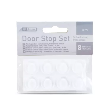   Ajtóütköző szett - öntapadós, átlátszó - 18 mm - 8 db / csomag