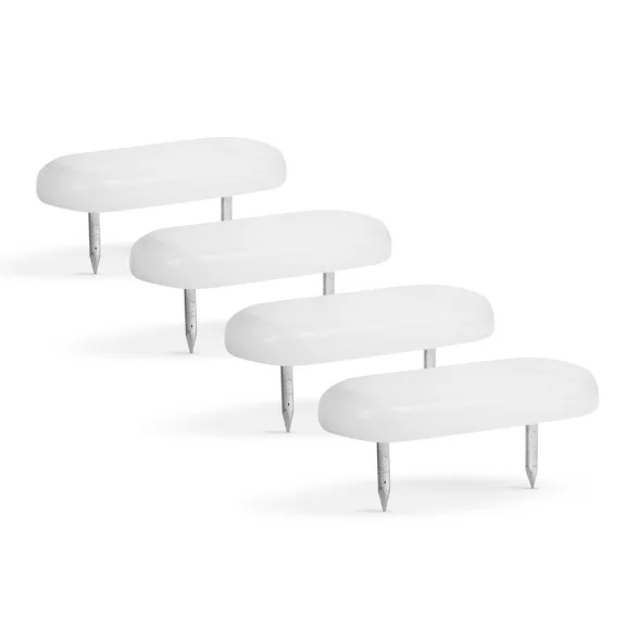 Műanyag bútor csúszótalp - szeggel, fehér - 43 x 18 mm - 4 db / csomag Műanyag bútor csúszótalp - szeggel, fehér - 43 x 18 mm - 4 db / csomag