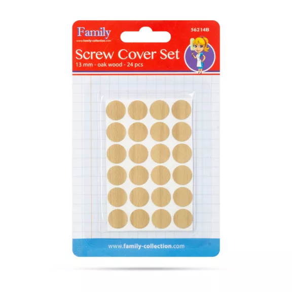 Csavartakaró szett - 13 mm - tölgy - 24 db / csomag Csavartakaró szett - 13 mm - tölgy - 24 db / csomag