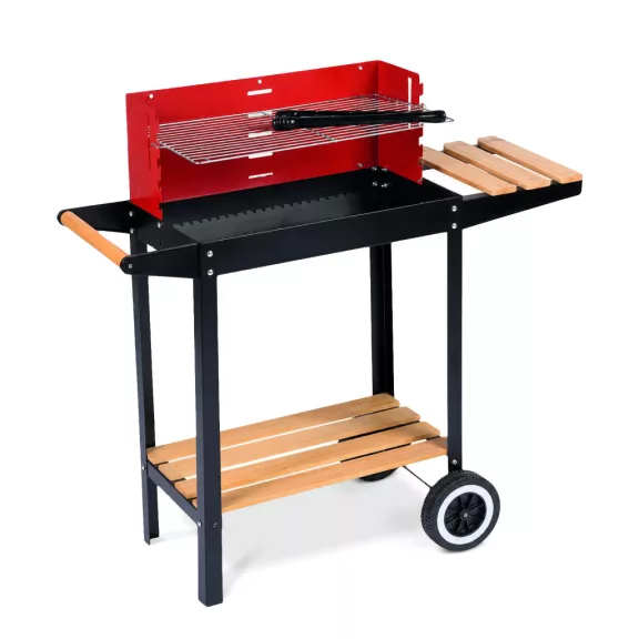 Grillsütő - szögletes, kerékkel - 83 x 28 x 83 cm Grillsütő - szögletes, kerékkel - 83 x 28 x 83 cm