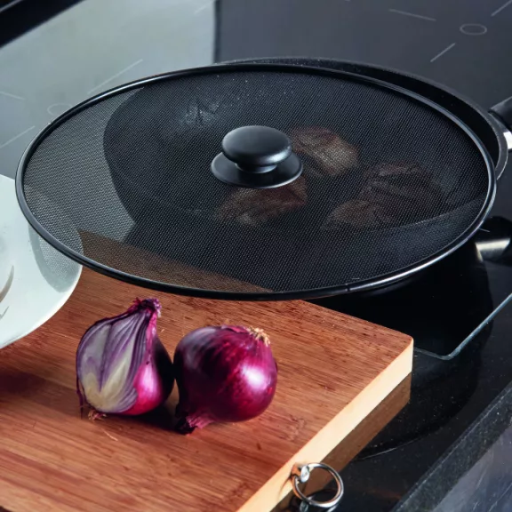 Fröccsenésgátló fedő - 29 cm - fekete Fröccsenésgátló fedő - 29 cm - fekete