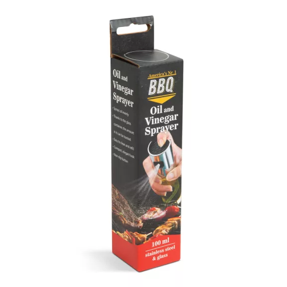 Olaj és ecet permetező spray - rozsdamentes acél, üveg - 100 ml Olaj és ecet permetező spray - rozsdamentes acél, üveg - 100 ml