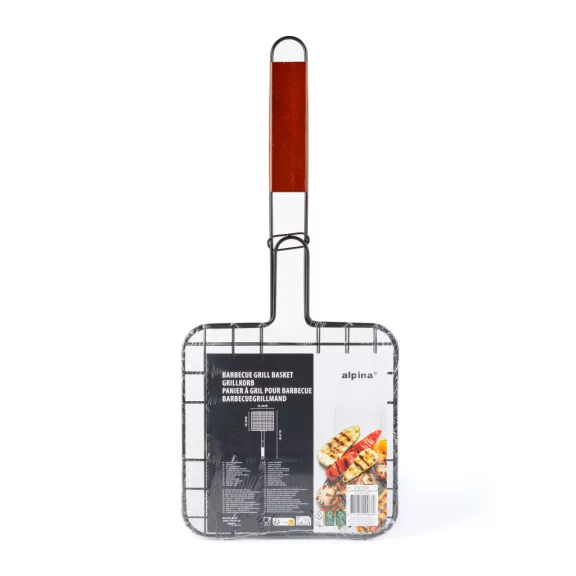 Grill hússütő rács - fa nyéllel, tapadásmentes - 47,5 x 20 x 1,5 cm Grill hússütő rács - fa nyéllel, tapadásmentes - 47,5 x 20 x 1,5 cm