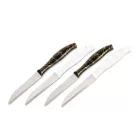 Konyhai kés készlet - 15 cm - fekete/fehér - 4 db / csomag