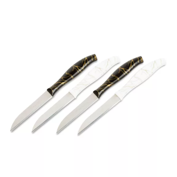 Konyhai kés készlet - 15 cm - fekete/fehér - 4 db / csomag Konyhai kés készlet - 15 cm - fekete/fehér - 4 db / csomag