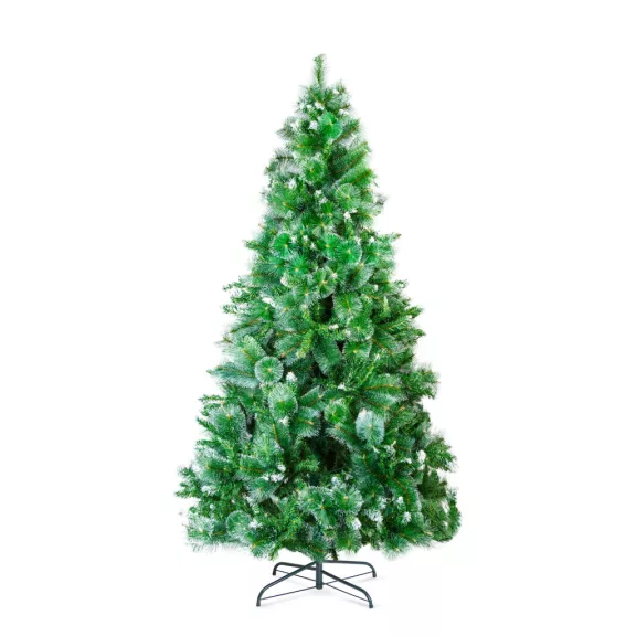 Műfenyő - 210 cm - ezüstfenyő dús ágakkal - PVC - havas Műfenyő - 210 cm - ezüstfenyő dús ágakkal - PVC - havas