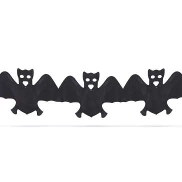 Halloween-i papír girland - denevér - 3 m
