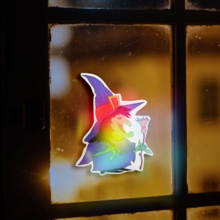 Halloween-i RGB LED dekor - öntapadós - boszorkány 56512A