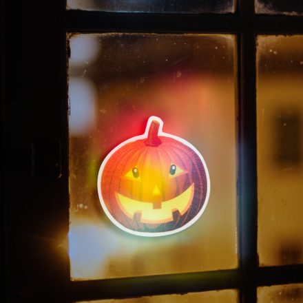 Halloween-i RGB LED dekor - öntapadós - tök 56512B